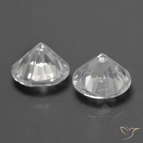 1.46 ct natürliche Weiß Zirkon-Edelsteine, Runden, VS