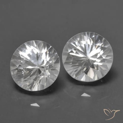 1.57 ct natürliche Weiß Zirkon-Edelsteine, Runden, VVS-VS