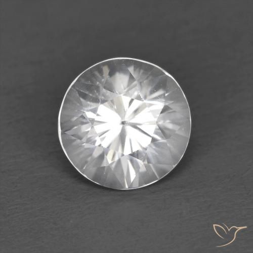 1.26ct Natürlicher Weiß Zirkon, Runden, VVS-VS