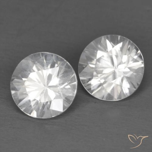 2.56 ct natürliche Weiß Zirkon-Edelsteine, Runden, VVS