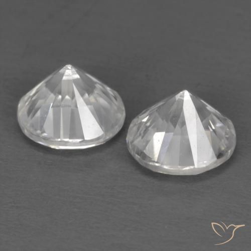 2.56 ct natürliche Weiß Zirkon-Edelsteine, Runden, VVS