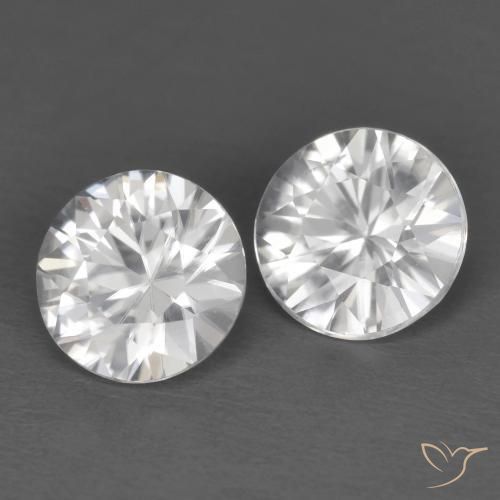2.27 ct natürliche Weiß Zirkon-Edelsteine, Runden, VVS