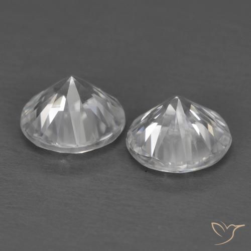 2.27 ct natürliche Weiß Zirkon-Edelsteine, Runden, VVS