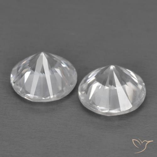 2.40 ct natürliche Weiß Zirkon-Edelsteine, Runden, VVS-VS