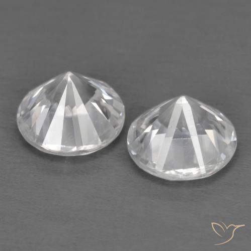 2.51 ct natürliche Weiß Zirkon-Edelsteine, Runden, VVS