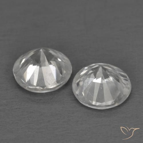 1.35 ct natürliche Weiß Zirkon-Edelsteine, Runden, VS