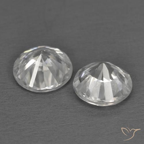 1.29 ct natürliche Weiß Zirkon-Edelsteine, Runden, VS