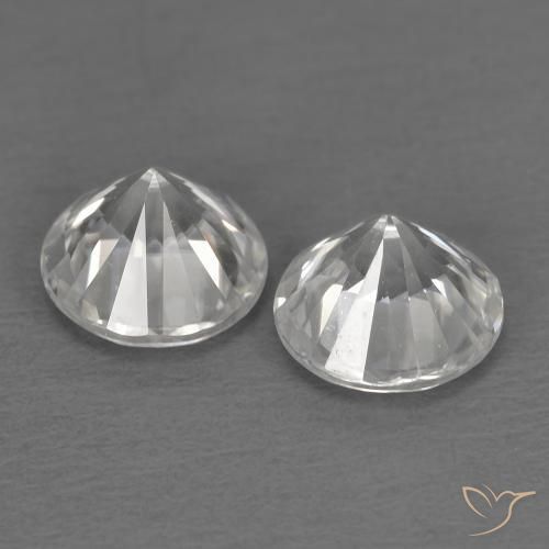 1.45 ct natürliche Weiß Zirkon-Edelsteine, Runden, VVS