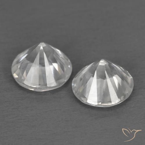 1.49 ct natürliche Weiß Zirkon-Edelsteine, Runden, VVS-VS