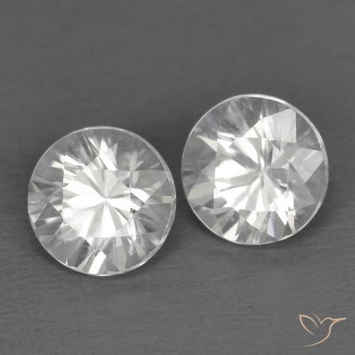 1.54 ct natürliche Weiß Zirkon-Edelsteine, Runden, VVS