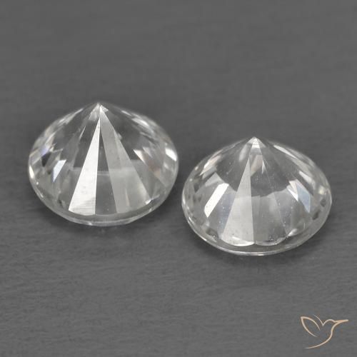1.66 ct natürliche Weiß Zirkon-Edelsteine, Runden, VVS