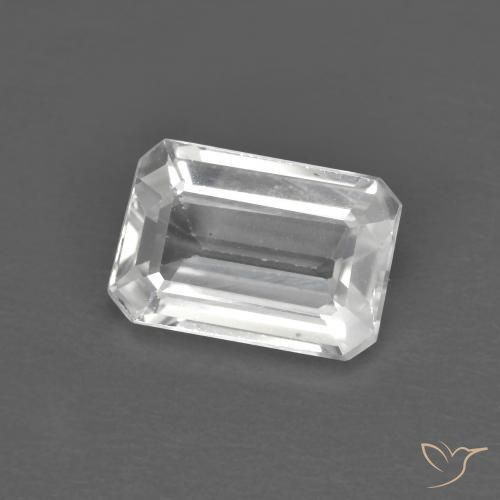 1.34ct Natürlicher Weiß Zirkon, Smaragdschliff, VVS-VS
