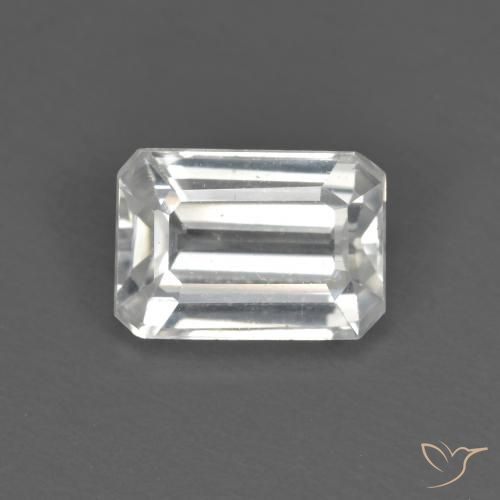 1.55ct Natürlicher Weiß Zirkon, Smaragdschliff, VS