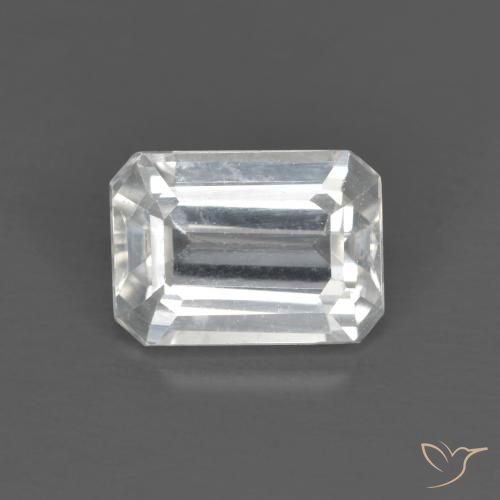 1.58ct Natürlicher Weiß Zirkon, Smaragdschliff, VVS