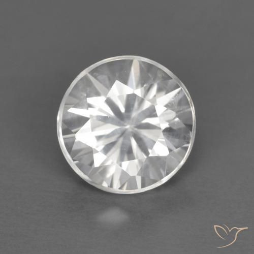 1.24ct Natürlicher Weiß Zirkon, Runden, VVS