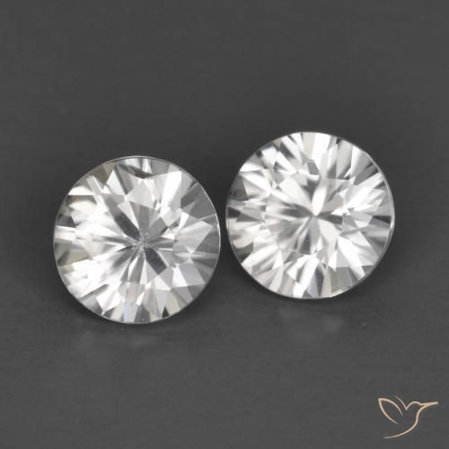 1.36 ct natürliche Weiß Zirkon-Edelsteine, Runden, VS