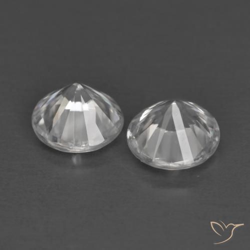 1.36 ct natürliche Weiß Zirkon-Edelsteine, Runden, VS
