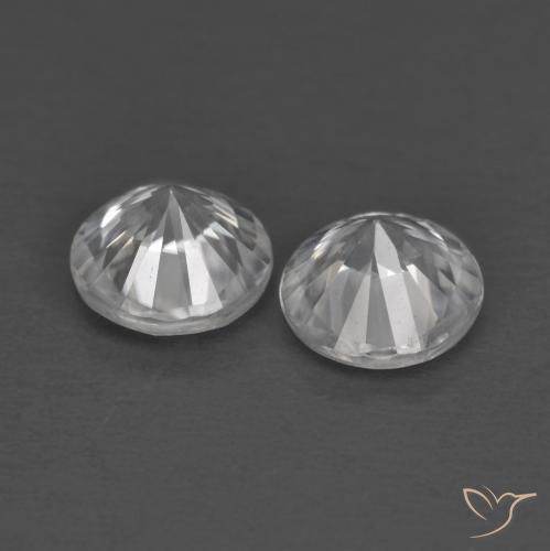 1.34 ct natürliche Weiß Zirkon-Edelsteine, Runden, VS