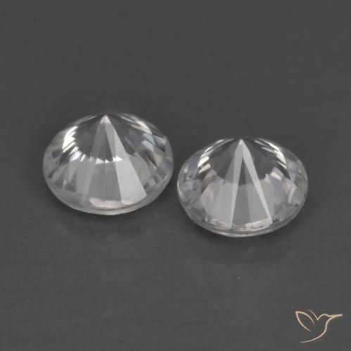 1.46 ct natürliche Weiß Zirkon-Edelsteine, Runden, VVS-VS