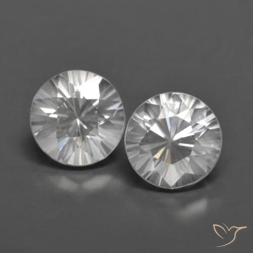 1.54 ct natürliche Weiß Zirkon-Edelsteine, Runden, VVS-VS