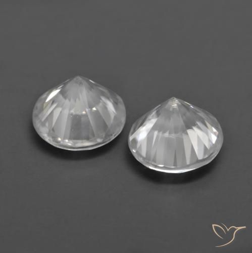1.54 ct natürliche Weiß Zirkon-Edelsteine, Runden, VVS-VS