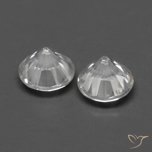 1.50 ct natürliche Weiß Zirkon-Edelsteine, Runden, VVS-VS