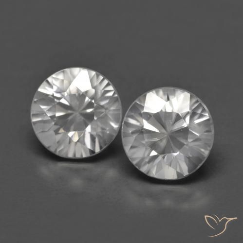 1.62 ct natürliche Weiß Zirkon-Edelsteine, Runden, VVS-VS