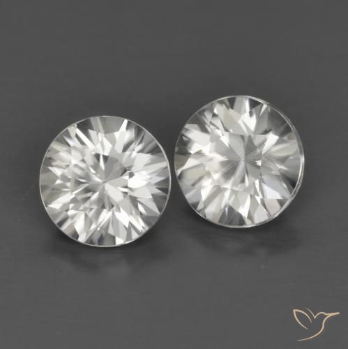 1.46 ct natürliche Weiß Zirkon-Edelsteine, Runden, VVS-VS