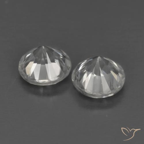 1.46 ct natürliche Weiß Zirkon-Edelsteine, Runden, VVS-VS