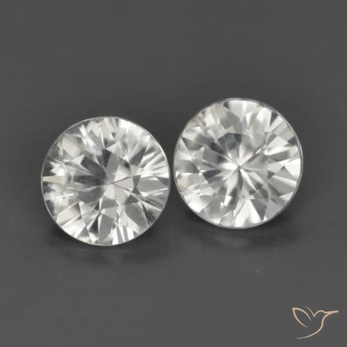 1.29 ct natürliche Weiß Zirkon-Edelsteine, Runden, VS