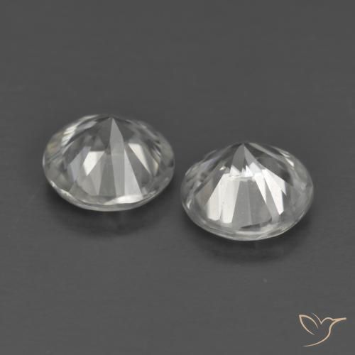 1.29 ct natürliche Weiß Zirkon-Edelsteine, Runden, VS