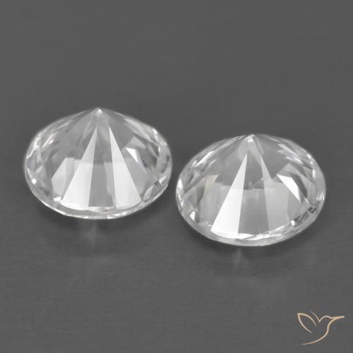 2.63 ct natürliche Weiß Zirkon-Edelsteine, Runden, VVS-VS