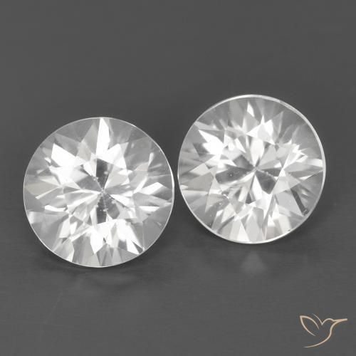 2.41 ct natürliche Weiß Zirkon-Edelsteine, Runden, VVS-VS