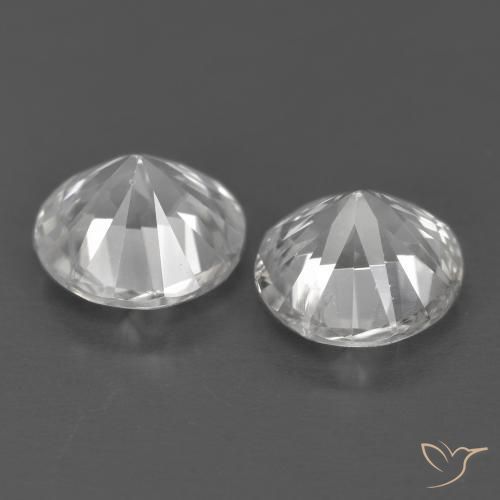 2.41 ct natürliche Weiß Zirkon-Edelsteine, Runden, VVS-VS