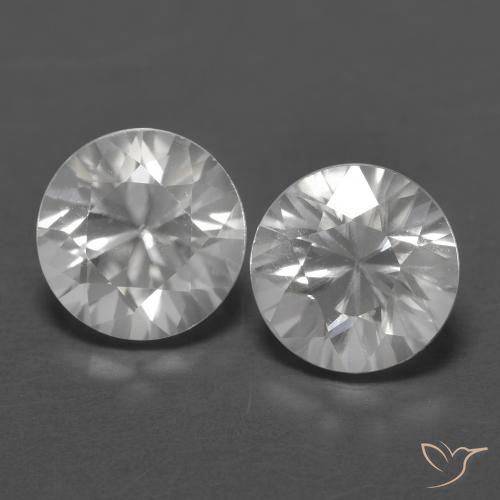 2.56 ct natürliche Weiß Zirkon-Edelsteine, Runden, VVS-VS