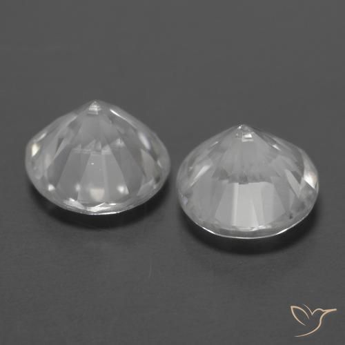 2.56 ct natürliche Weiß Zirkon-Edelsteine, Runden, VVS-VS