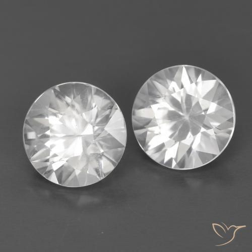 2.42 ct natürliche Weiß Zirkon-Edelsteine, Runden, VVS-VS