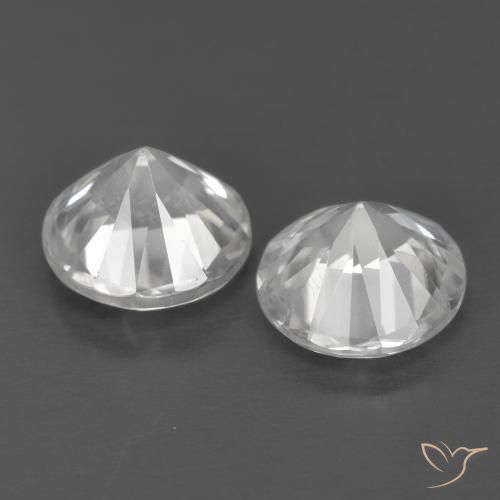 2.42 ct natürliche Weiß Zirkon-Edelsteine, Runden, VVS-VS