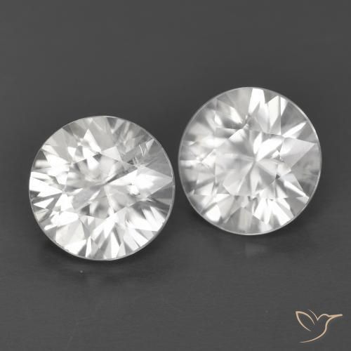 2.43 ct natürliche Weiß Zirkon-Edelsteine, Runden, VVS-VS