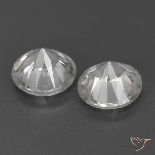2.43 ct natürliche Weiß Zirkon-Edelsteine, Runden, VVS-VS