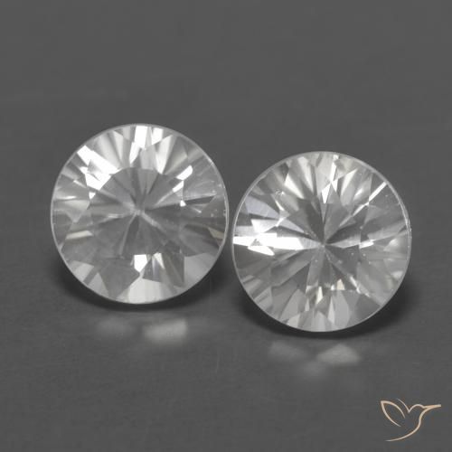 2.52 ct natürliche Weiß Zirkon-Edelsteine, Runden, VVS-VS