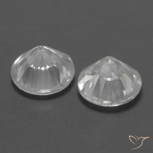 2.52 ct natürliche Weiß Zirkon-Edelsteine, Runden, VVS-VS
