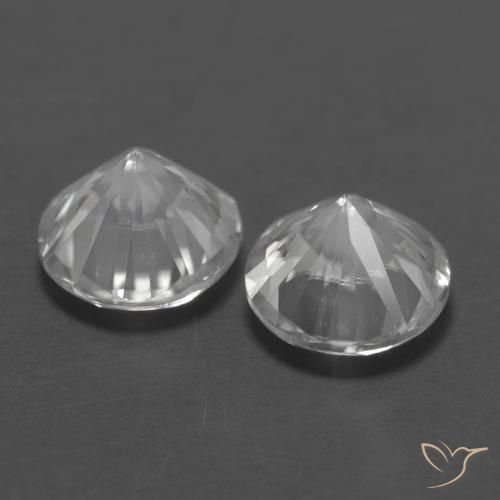 2.49 ct natürliche Weiß Zirkon-Edelsteine, Runden, VVS-VS