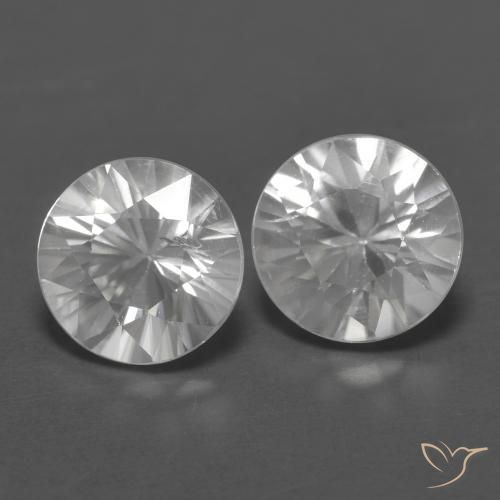2.39 ct natürliche Weiß Zirkon-Edelsteine, Runden, VVS-VS