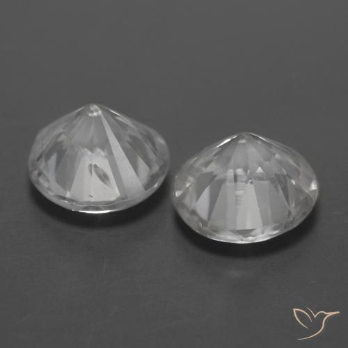2.39 ct natürliche Weiß Zirkon-Edelsteine, Runden, VVS-VS