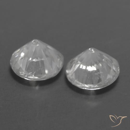 2.43 ct natürliche Weiß Zirkon-Edelsteine, Runden, VVS-VS