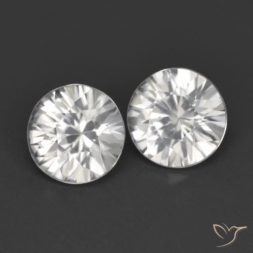 2.38 ct natürliche Weiß Zirkon-Edelsteine, Runden, VVS