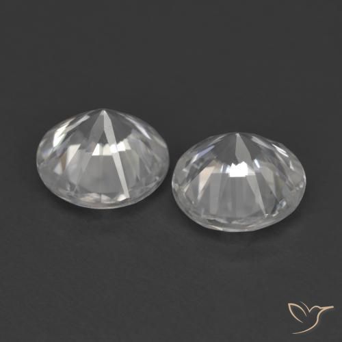 2.38 ct natürliche Weiß Zirkon-Edelsteine, Runden, VVS