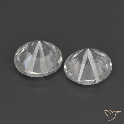 2.46 ct natürliche Weiß Zirkon-Edelsteine, Runden, VVS