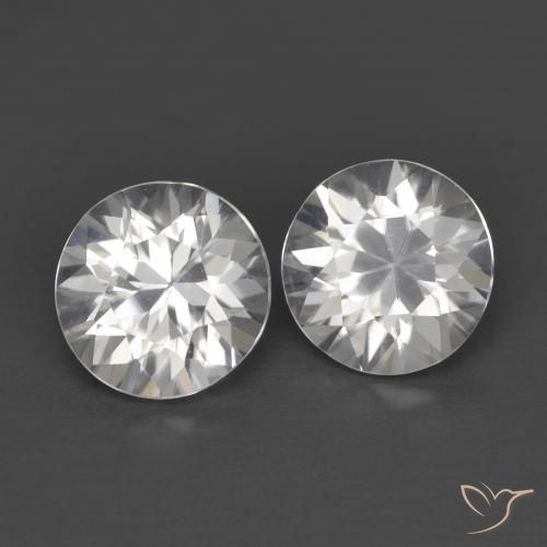 2.46 ct natürliche Weiß Zirkon-Edelsteine, Runden, VVS